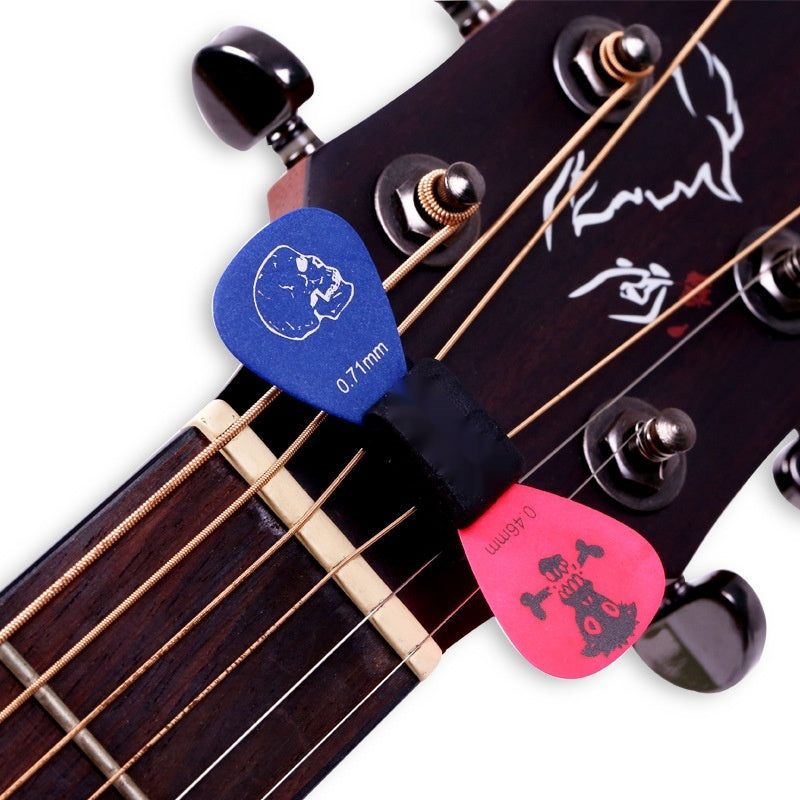 Guitar Plectrum Sets Headpiece Silicone Guitar Plectrum Holder