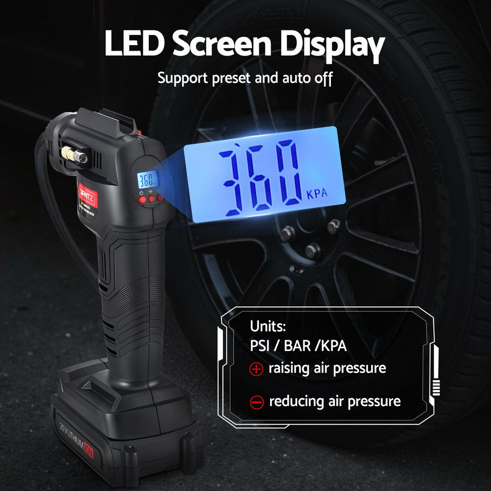 Giantz 20V Air Compressor 120PSI Electric Portable Air Inflator LED Light