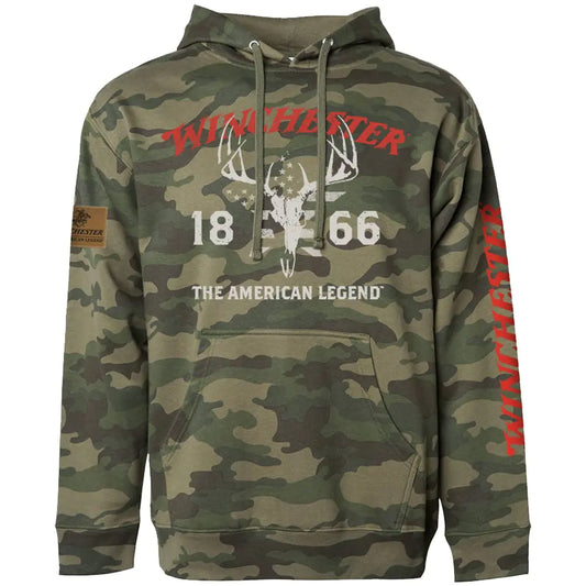 Winchester Official - Legend Collection -Skull Flag Star Printed Fleece Pullover Hooded Sweatshirt for Men Women Unisex