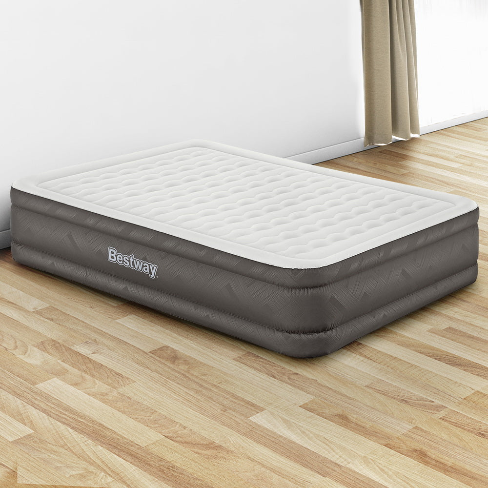 Bestway Air Mattress Queen Inflatable Bed 46cm Airbed Grey