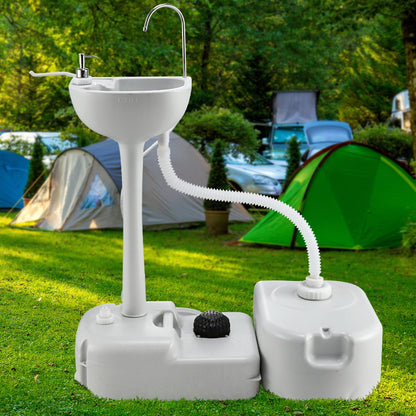 Weisshorn Camping Basin Portable Hand Wash Sink Stand 43L Capacity