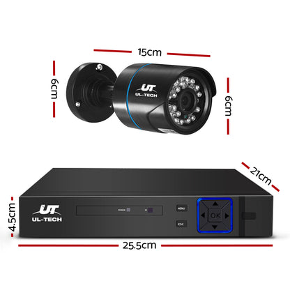 UL-tech CCTV Security System 8CH DVR 4 Cameras 2TB Hard Drive