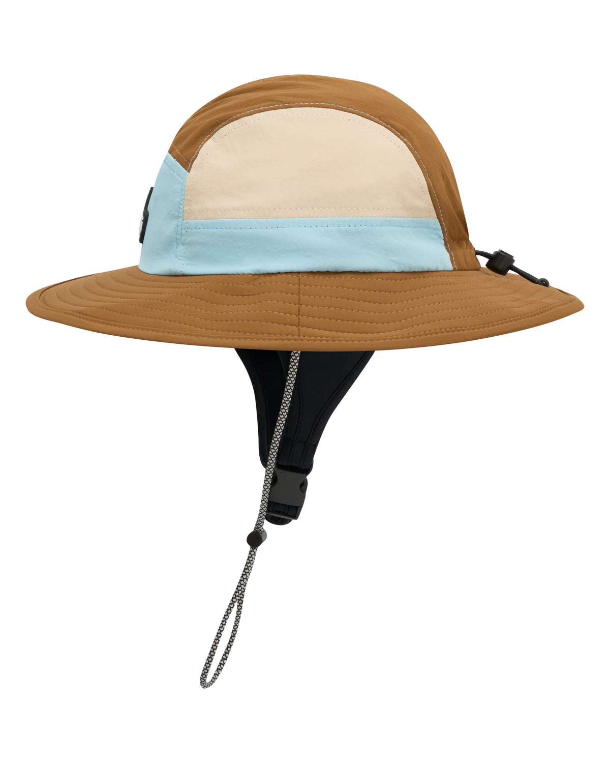 Blue + Brown Wide Brim Surf Hat UPF 50+