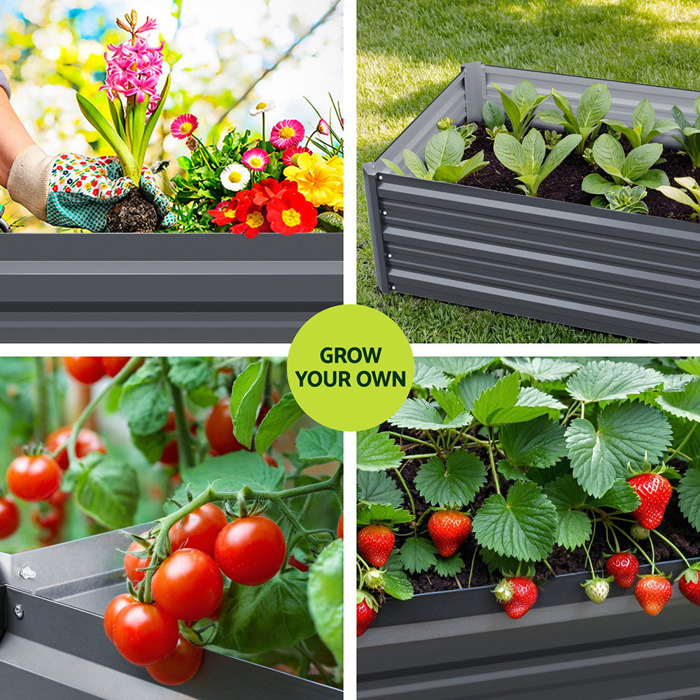 Green Fingers Garden Bed 80X60X30cm Planter Box