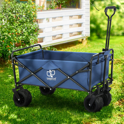 Gardeon Garden Cart Folding 120kg Trolley Camping Wagon Barrow Outdoor Beach