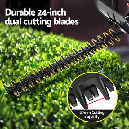 Giantz 25.4CC Petrol Hedge Trimmer 24" Dual Blade Tree Grass Garden Tool