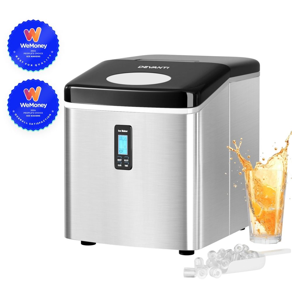 Devanti 15kg Ice Maker Machine Silver
