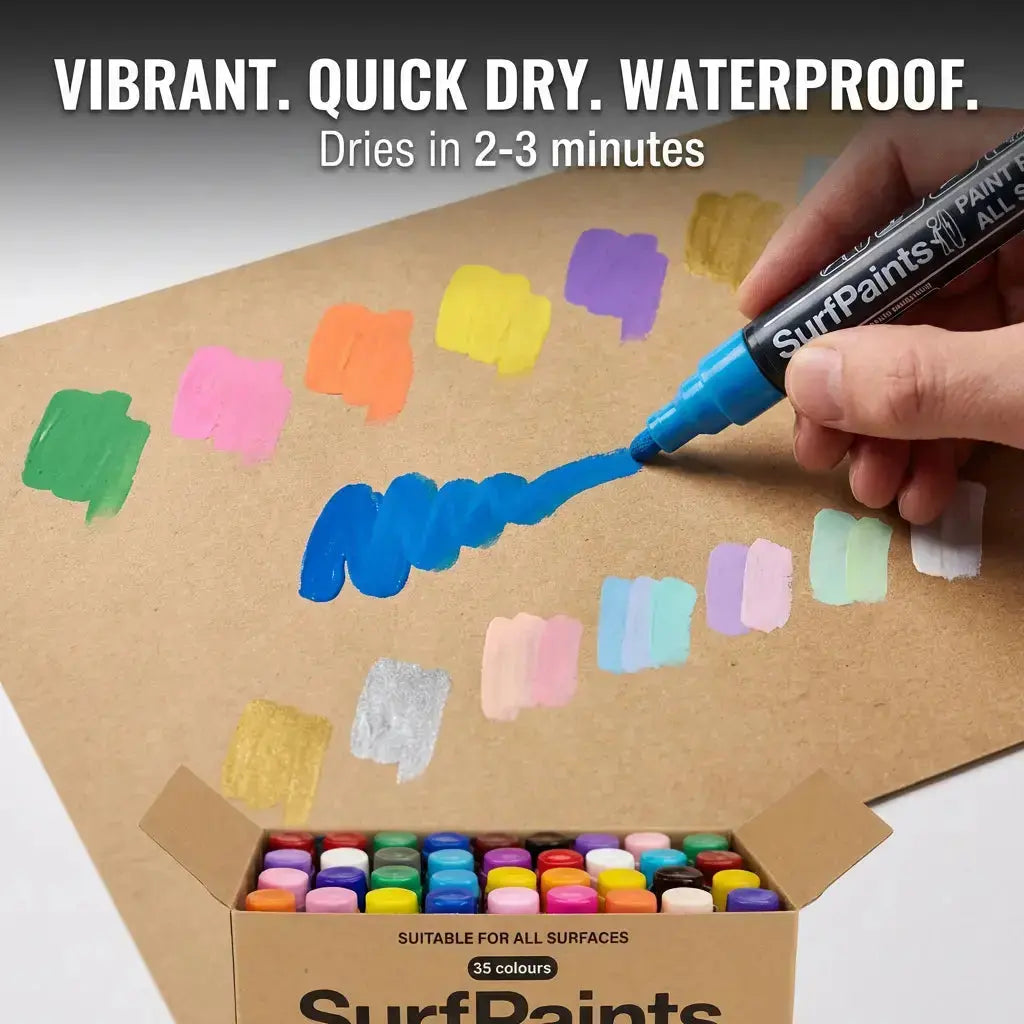 35-Colour Acrylic Paint Pen Set – Complete Artist Collection