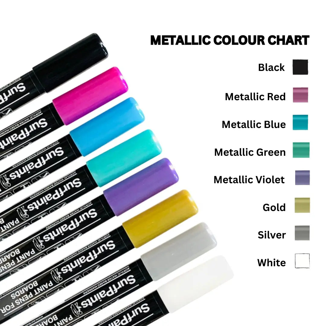 Metallic Acrylic Paint Pens - 4mm Durable Bullet Nibs for All Surfaces – Premium Japanese Quality