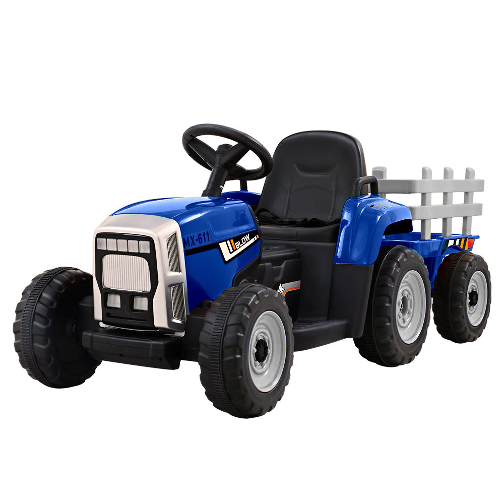 Rigo Kids Electric Ride On Car Tractor Toy Cars 12V Blue