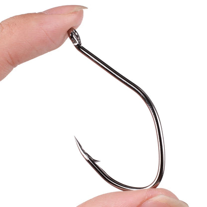 10pcs/Box Barbed Catfish Fishing Hooks High Carbon Steel Catfish Hook 6/0 -10 Fishhook V Sharp Circle Hook Fishing Tackle Box