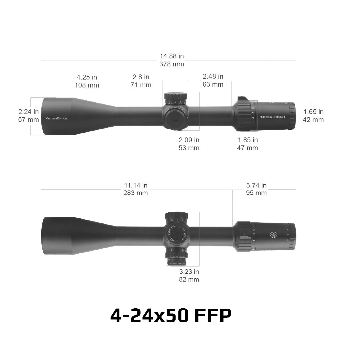 Vector Optics Taurus 3-18x50/4-24x50/5-30x56 FFP Tactical Riflescope With Illumination For Long Range Shooting Hunting Fit .338