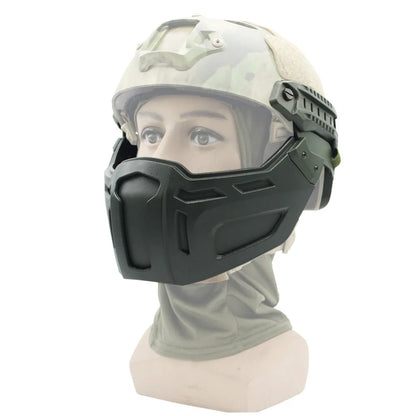 VULPO New Tactical FAST Helmet Half Face Mask Hunting Airsoft CS Game Paintball Mask Helmet Accessories Gear