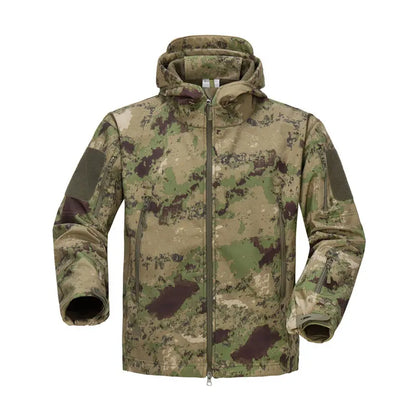 Tactical Waterproof Windproof Soft Shell Hunting Jacket Men Winter Warm Military Army Hooded Coat Outdoor Camping Hiking Clothes