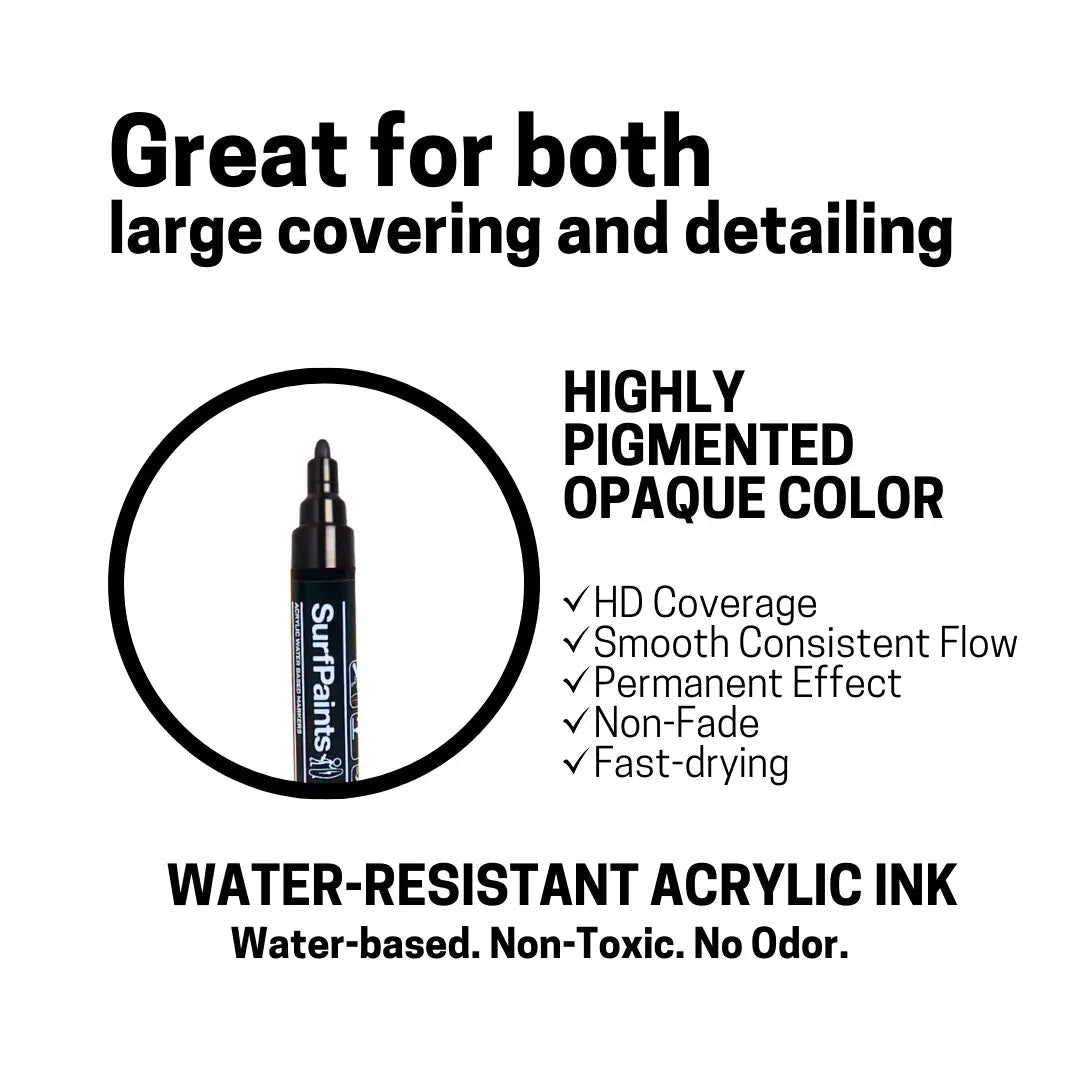 Pastel Acrylic Paint Pens - 4mm Durable Bullet Nibs for All Surfaces – Premium Japanese Quality