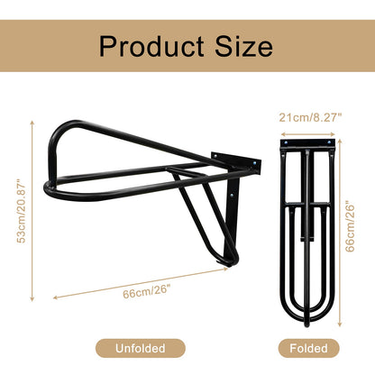 Samland Foldable Saddle Rack Wall Mounted Saddle Stand Space-Saving Steel Holder for Horse Tack