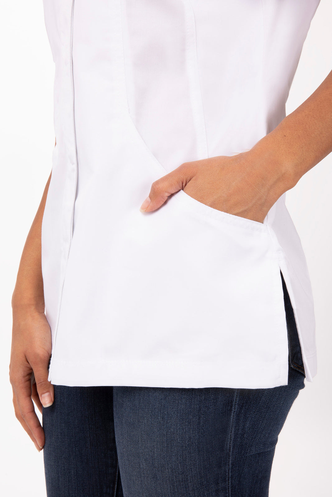 Roxby Women's White L Chef Jacket by Chef Works