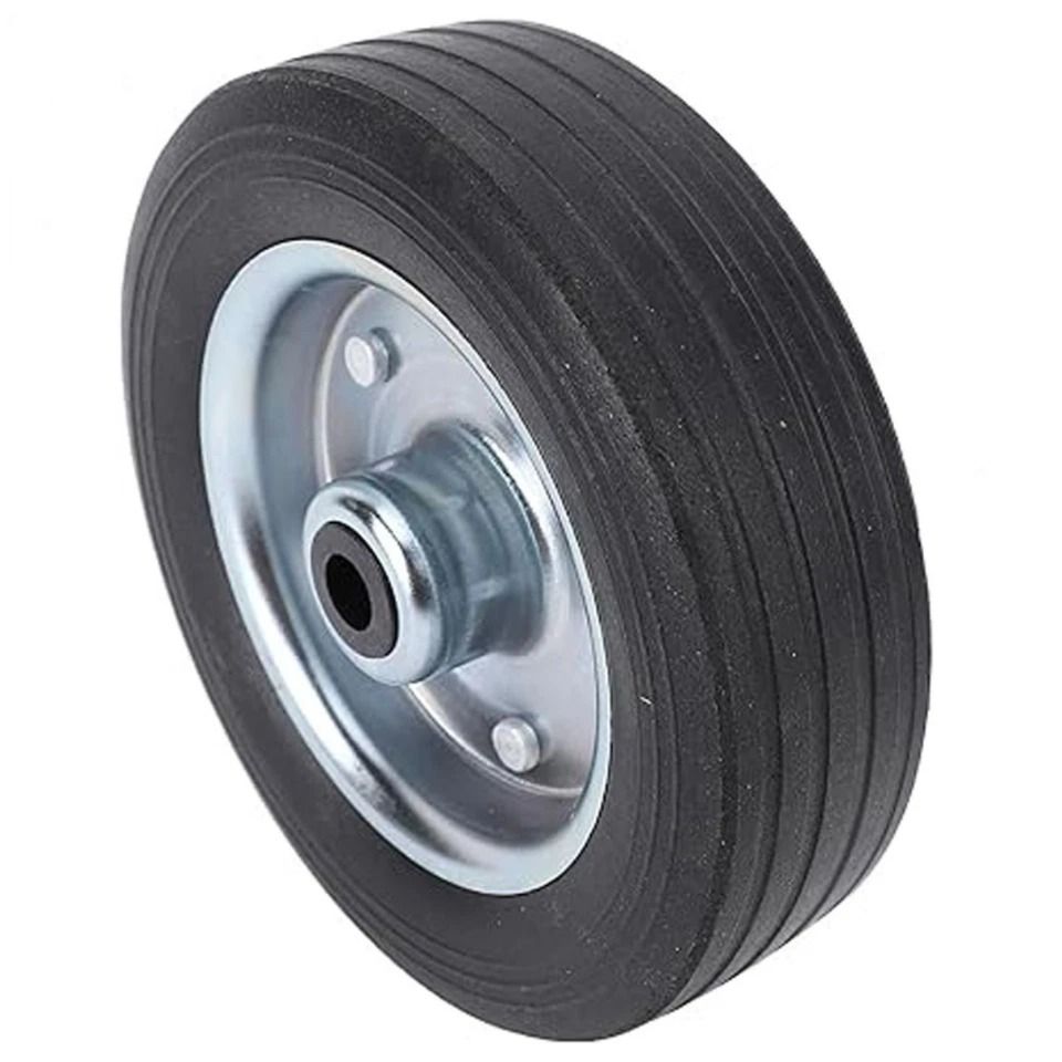 6" 150MM Heavy Duty 500KG 1100LB Solid Rubber Wheel for Jockey Wheel Replacement