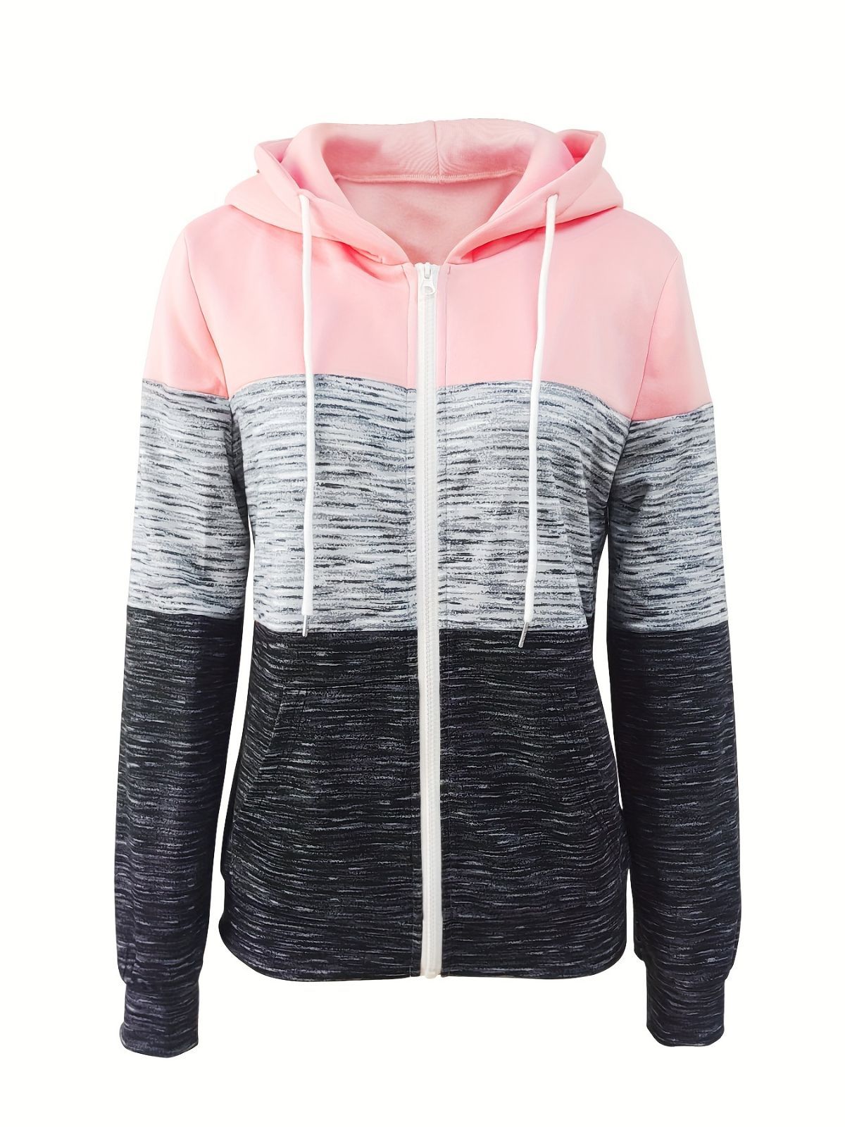 3d Print Hoodie Autumn Hoodie Casual Zip Hoodie Loose Sweatshirt Streetwear - Pink - Size XL(AU XL/EU52)