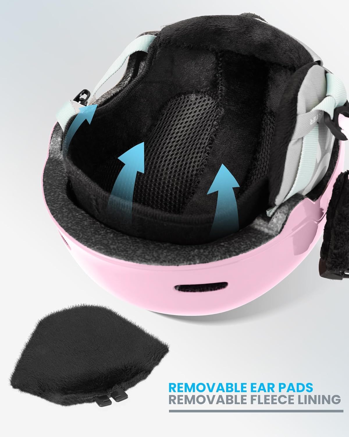 OutdoorMaster Children's Ski Helmet, Snowboard Helmet for Boys & Girls, Robust PC Shell & EPS Foam, 12 Ventilation Holes, Adjustable Snow Sports Helmet, Certified Snow Sports and Snowboard Helmet-Glossy Pink,48-52cm X-Small