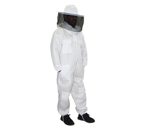 Beekeeping Bee Suit 2 Layer Mesh Round Head Style Ultra Cool & Light Weight - M