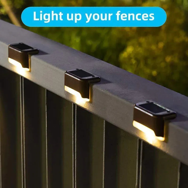 Outdoor Solar LED Deck Lights - 12-Pack Multicoloured Warm White Pathway and Garden Lamps