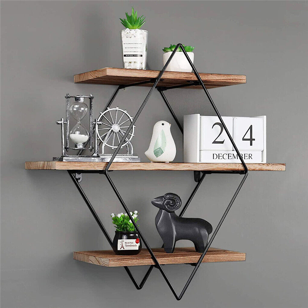Vintage Rustic Wooden Floating Shelves