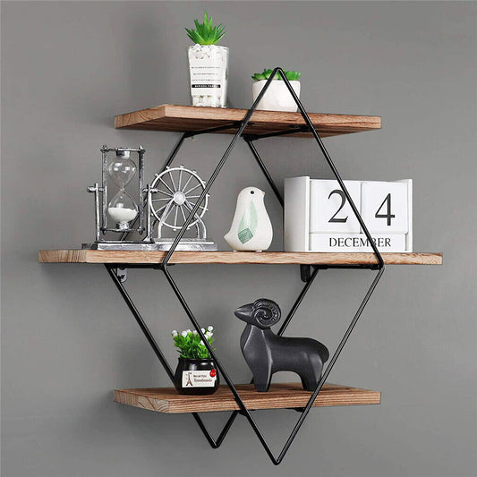 Vintage Rustic Wooden Floating Shelves