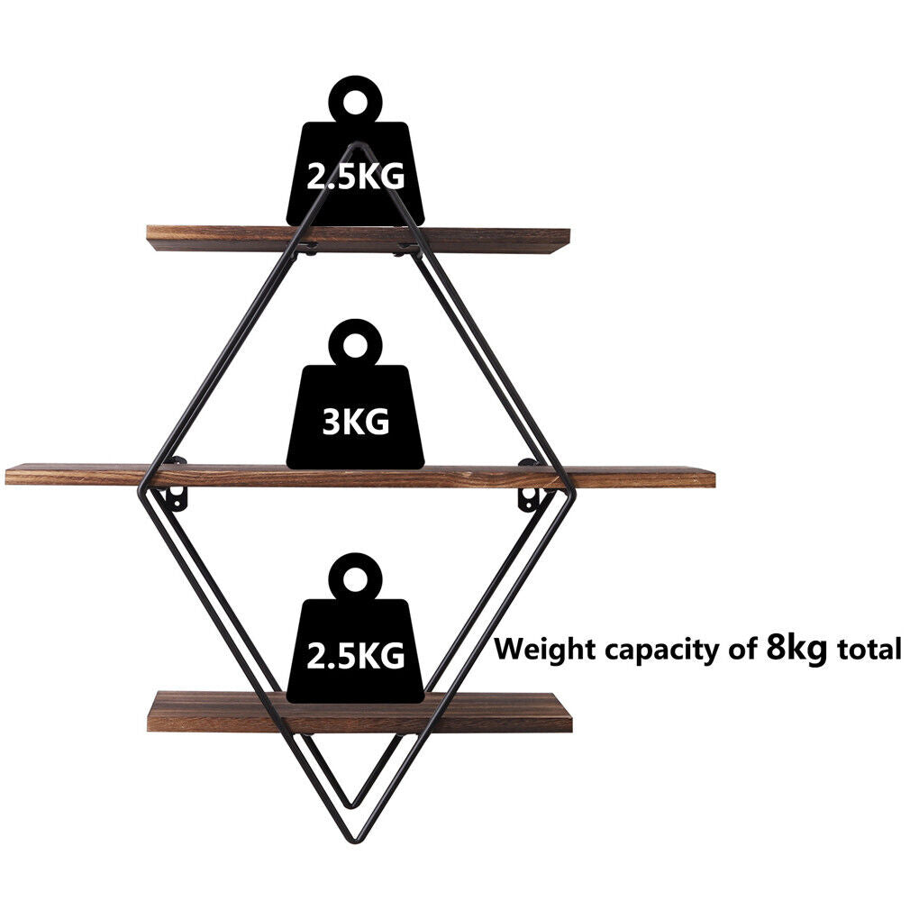 Vintage Rustic Wooden Floating Shelves