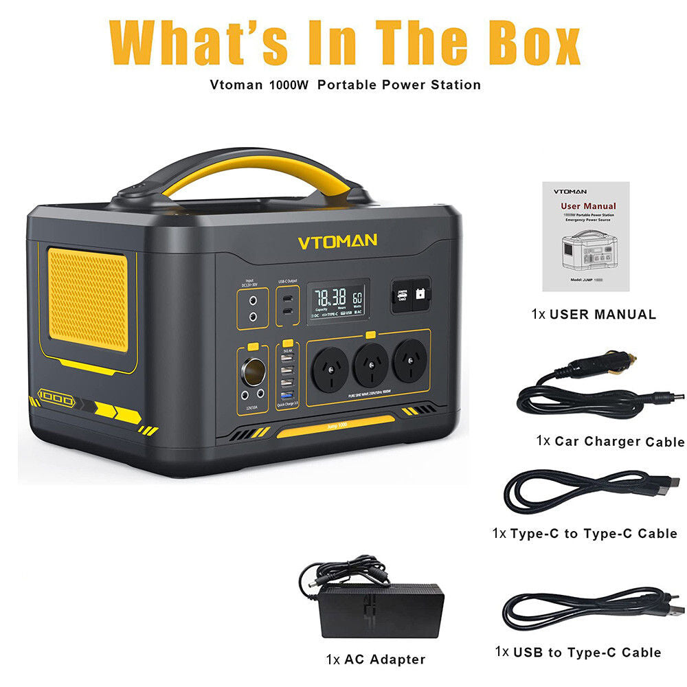Jump 1000X 1000W Solar Generator + 220W Panel AC/DC