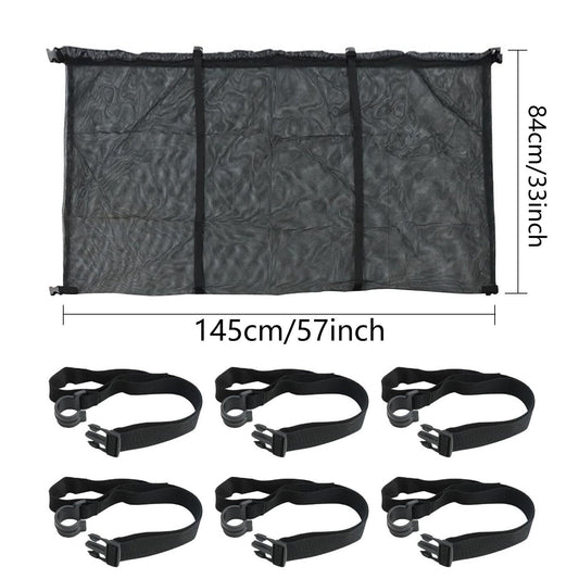 145x145CM Heavy Duty Pool Toy Storage Net Bag Adjustable Organizer