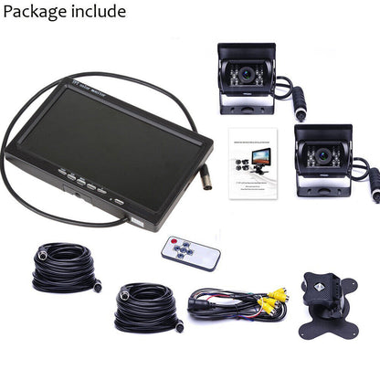 7'' Waterproof Monitor Reversing  Kit For Truck Caravan