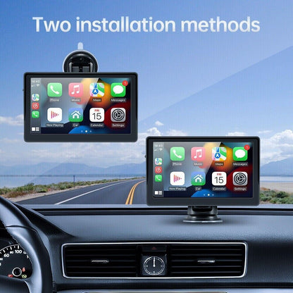 7 inch Portable Wireless Car Radio Auto Stereo Apple Carplay Android Bluetooth + Cam