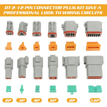 600PCS Deutsch DT Connector Plug Kit With Genuine Deutsch Crimp Tool Auto Marine