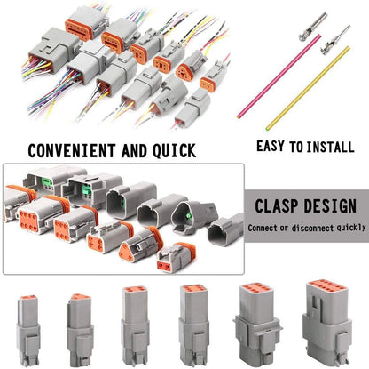 AU 1000 PCS Deutsch DT Connector Kit 14-16AWG Stamped Contacts 1100PCS UPGRADE