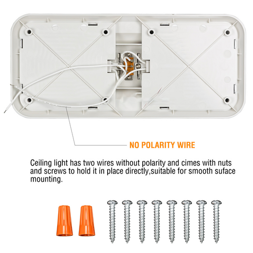 12V RV Interior LED Ceiling Light Boat Camper Caravan Trailer Double Dome Light