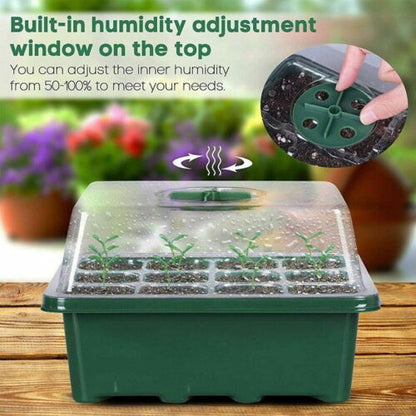 10 Set 12 Hole Plant Seed Grow Box Propagation Nursery Seedling Starter Tray