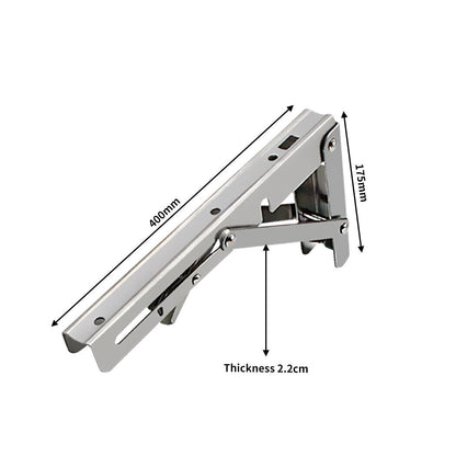 16"Stainless Steel Folding Table Bracket Shelf Bench 200kg Load Heavy Duty
