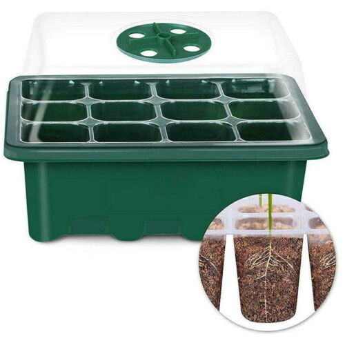 10 Set 12 Hole Plant Seed Grow Box Propagation Nursery Seedling Starter Tray