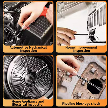 4.3" Screen Industrial Endoscope 8mm Borescope Inspection 1080P HD Camera 5M