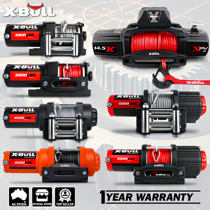 X-BULL Electric Winch 12V 6000LBS Synthetic Rope Wireless remote ATV UTV Boat Trailer 4WD