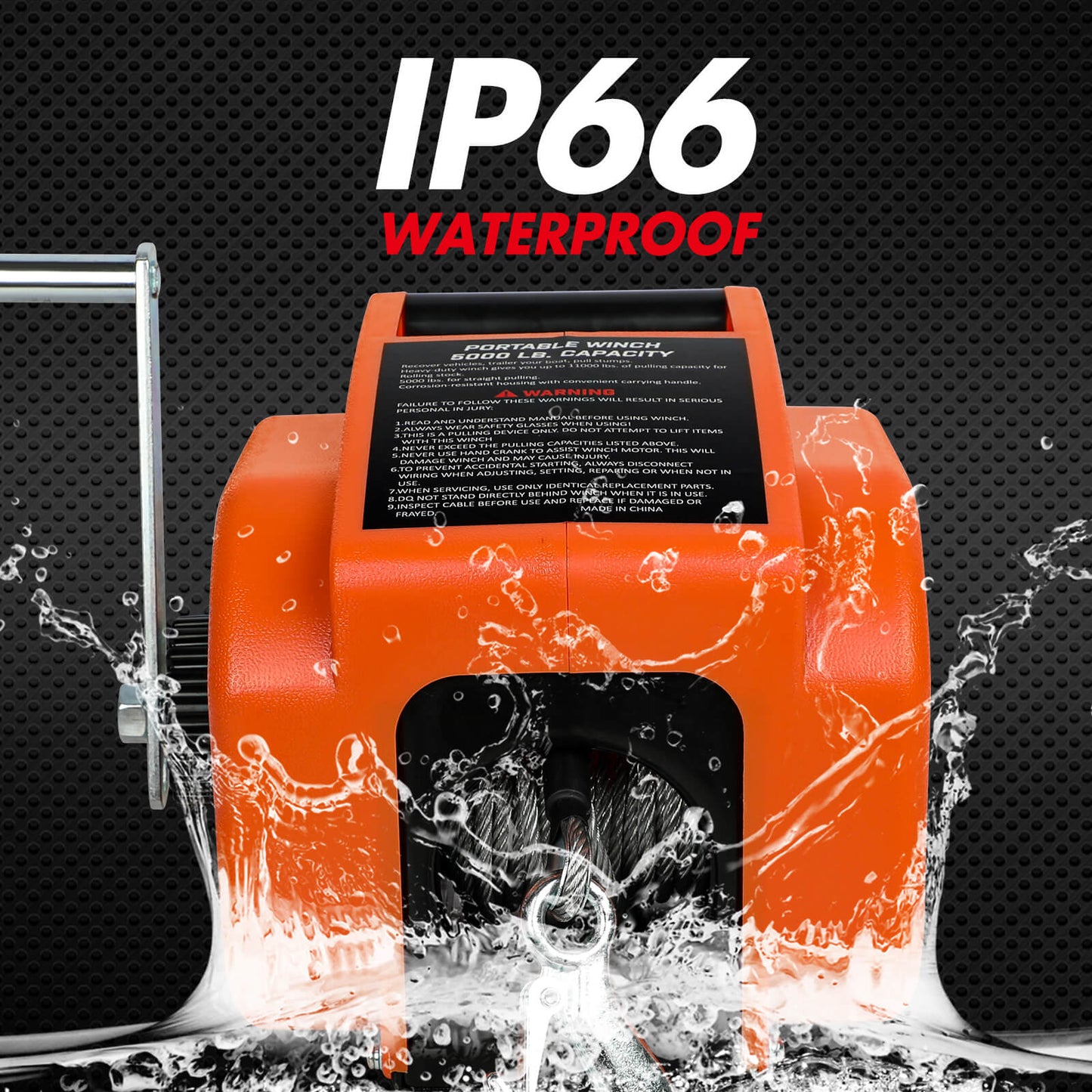 X-BULL 12V Electric Boat Winch 5000LBS Portable Wireless Remote Trailer Winch Steel Cable