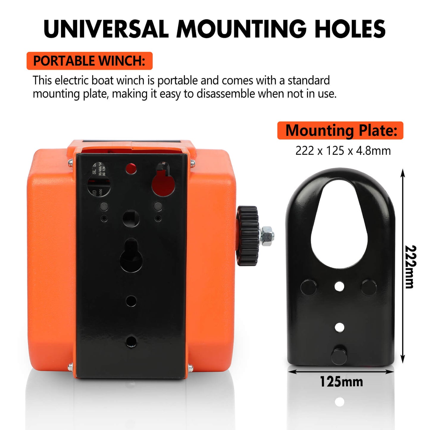 X-BULL 12V Electric Boat Winch 5000LBS Portable Wireless Remote Trailer Winch Steel Cable