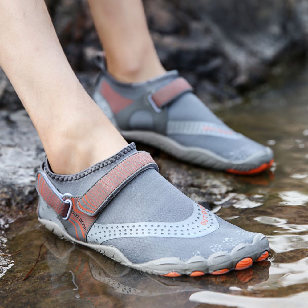 Men Women Water Shoes Barefoot Quick Dry Aqua Sports Shoes - Grey Size EU36=US3.5