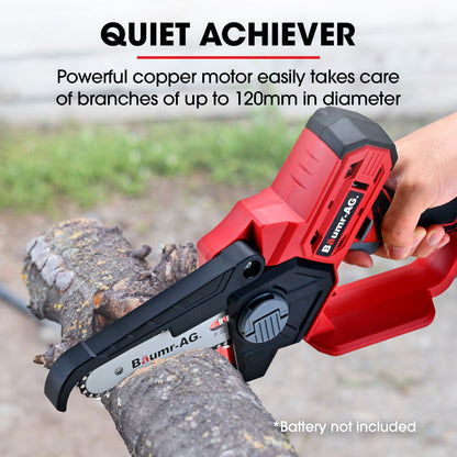 BAUMR-AG SW1 20V Cordless Mini Chainsaw Skin Only, Electric Battery Powered Tree Pruner