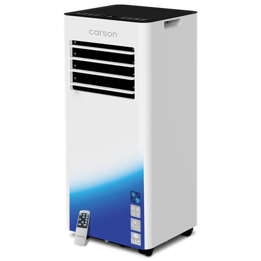 CARSON 2.05kW Portable Air Conditioner, Bluetec Edition, Dehumidifier & Fan Mode, Remote Control, 24hr Timer, Sleep Mode
