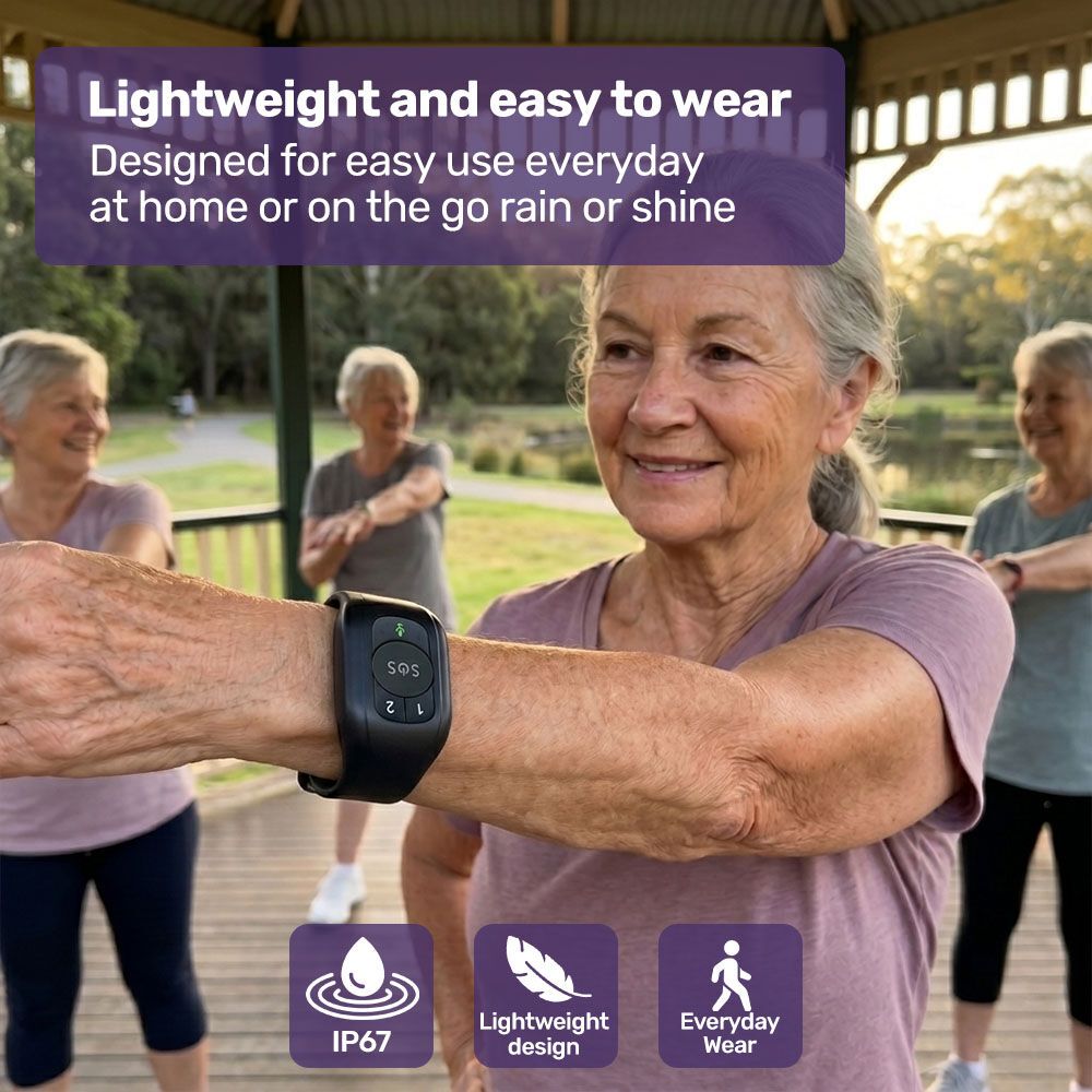 EQUIPMED GPS Fall Detection Emergency Bracelet with SOS Button, for Seniors, 2 Way Calling, Location Tracking, Speed Dial, iPhone and Android Compatible