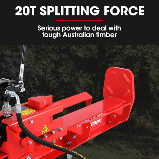 BAUMR-AG 20 Tonne Petrol Hydraulic Wood Log Splitter, Horizontal and Vertical Logsplitter - HPS500
