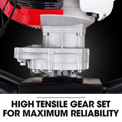 BAUMR-AG Petrol Post Hole Digger, 2 Man Handle, 200mm Double Helix +300mm Earth Auger Bits