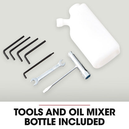 BAUMR-AG Petrol Post Hole Digger, 2 Man Handle, 200mm Double Helix +300mm Earth Auger Bits